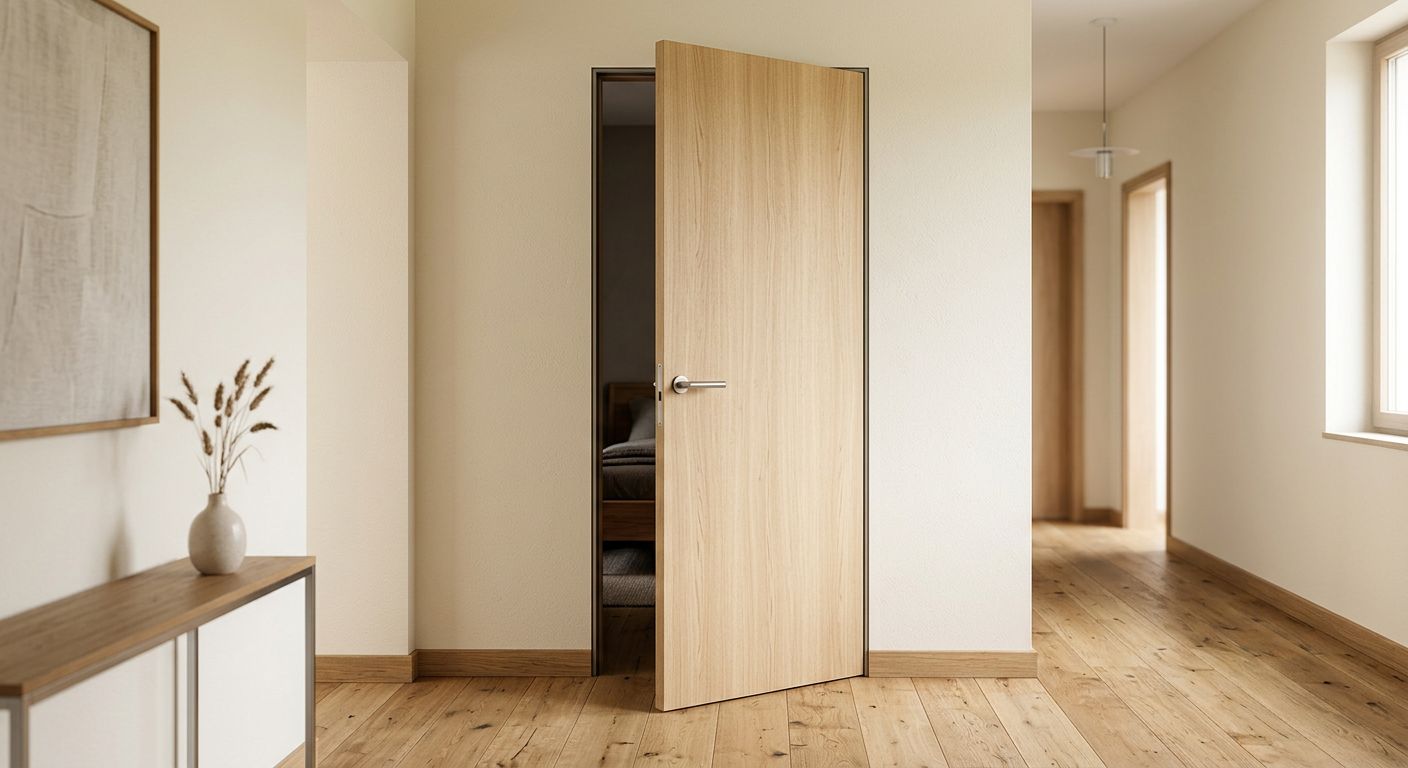 Porta interna in legno installata